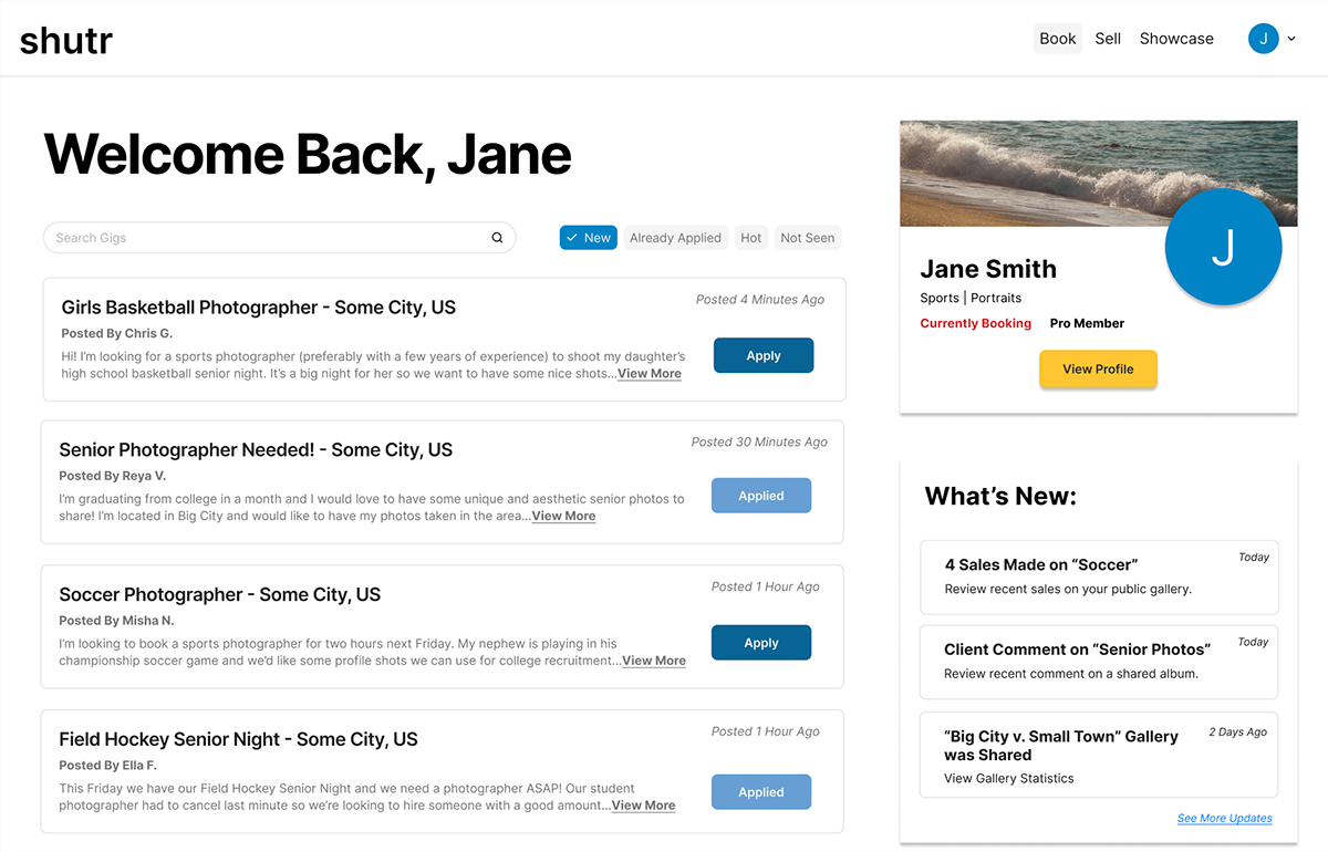 shutr booking features